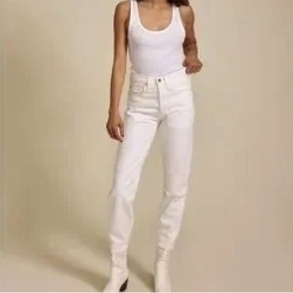 NWT Edwin Hana classic straight crop jeans in white noise size 32 - Picture 2 of 10